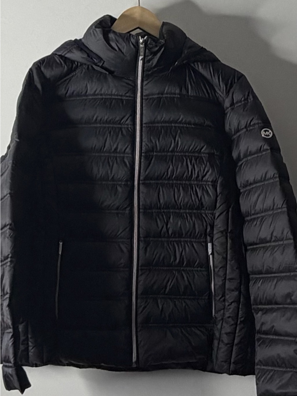 Michael Kors Black Quilted Hooded Puffer Jacket